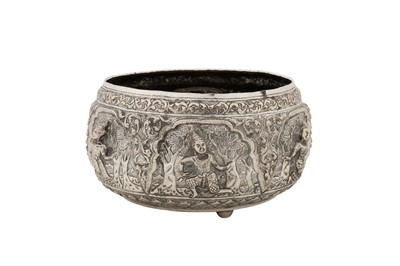 Lot 156 - A mid-20th century Thai silver bowl, Chiang Mai circa 1950