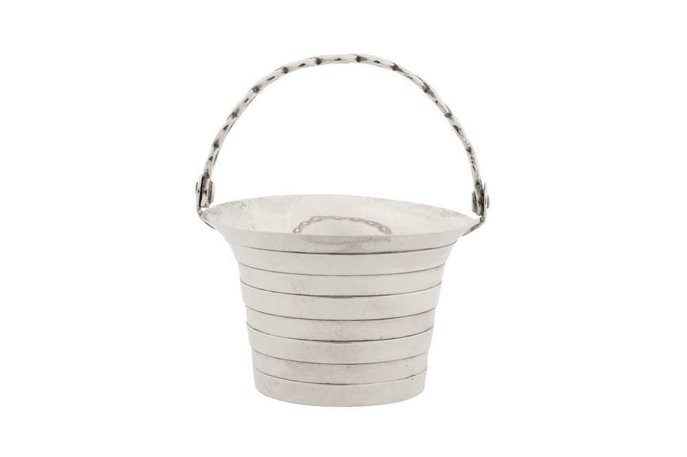 Lot 457 - A George II sterling silver cream pail, London 1753 by George Campar (reg. 7th Nov 1749)