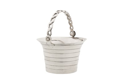 Lot 457 - A George II sterling silver cream pail, London 1753 by George Campar (reg. 7th Nov 1749)