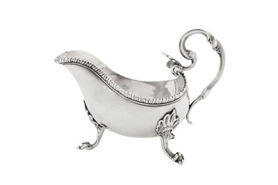 Lot 466 - A George II sterling silver cream boat, London 1750 by Samuel Courtauld