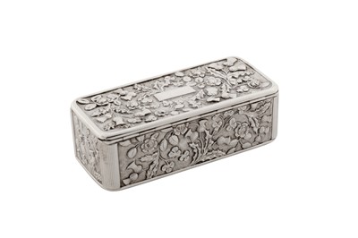 Lot 5 - A William IV sterling silver snuff box, London 1833 by Edward Edwards II
