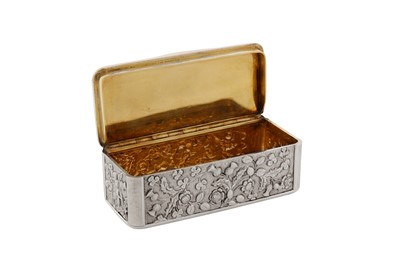 Lot 5 - A William IV sterling silver snuff box, London 1833 by Edward Edwards II