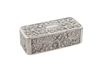 Lot 5 - A William IV sterling silver snuff box, London 1833 by Edward Edwards II