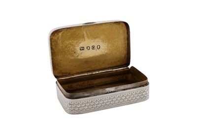 Lot 167 - An early 19th century Chinese export silver snuff box, Canton circa 1820
