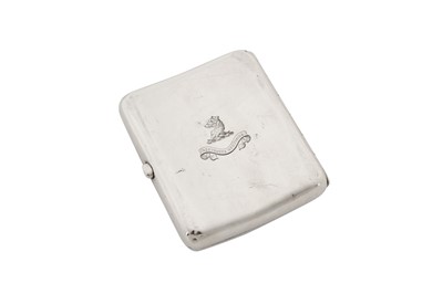 Lot 60 - Vexillology interest - A Victorian sterling silver and enamel cigarette case, London 1897 by Sampson Mordan and Co.