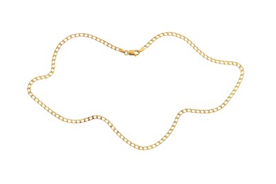 Lot 112 - A CURB LINK CHAIN NECKLACE
