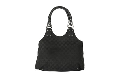 Lot 17 - Gucci Black Monogram Shoulder Bag