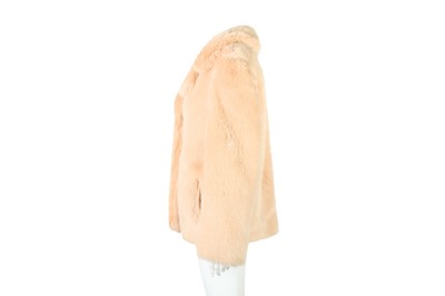 Lot 23 - Stella McCartney Peach Pink Fur Jacket - Size 38