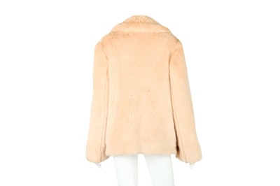 Lot 23 - Stella McCartney Peach Pink Fur Jacket - Size 38