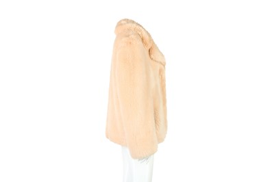Lot 23 - Stella McCartney Peach Pink Fur Jacket - Size 38
