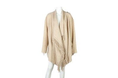 Lot 202 - Isabel Marant Etoile Beige Fleming Fringe Coat - Size 36