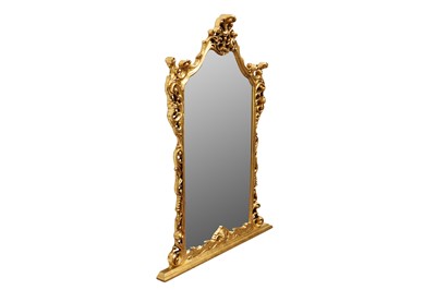 Lot 168 - A VENETIAN STYLE GILTWOOD CONSOLE TABLE AND MIRROR