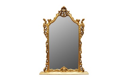 Lot 168 - A VENETIAN STYLE GILTWOOD CONSOLE TABLE AND MIRROR
