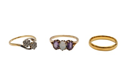 Lot 57 - A GROUP OF THREE RINGS