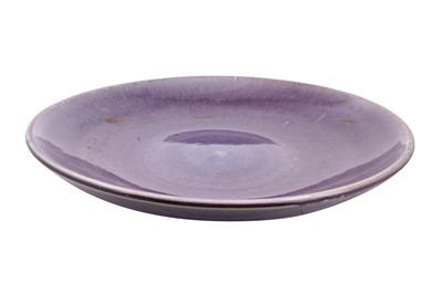 Lot 231 - A CHINESE PURPLE-GLAZED CHARGER