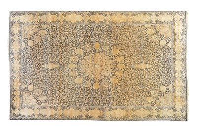 Lot 191 - AN EXTREMELY FINE SILK KASHMIR CARPET, NORTH INDIA