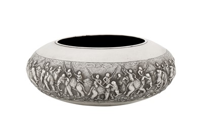 Lot 128 - A mid-20th century Burmese unmarked silver bowl, Rangoon circa 1960