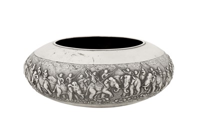 Lot 128 - A mid-20th century Burmese unmarked silver bowl, Rangoon circa 1960