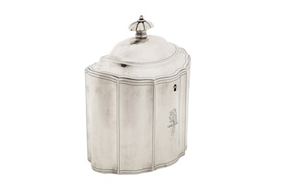 Lot 444 - A George III sterling silver tea caddy, London 1796 by Peter and Ann Bateman