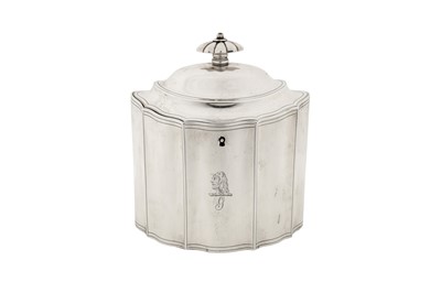 Lot 444 - A George III sterling silver tea caddy, London 1796 by Peter and Ann Bateman