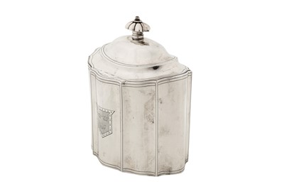 Lot 444 - A George III sterling silver tea caddy, London 1796 by Peter and Ann Bateman