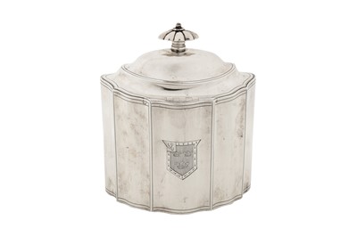 Lot 444 - A George III sterling silver tea caddy, London 1796 by Peter and Ann Bateman