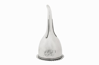 Lot 425 - A George IV sterling silver wine funnel, London 1822 by Charles Fox