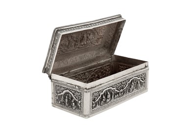 Lot 140 - An early 20th century Burmese unmarked silver box, probably Rangoon circa 1930