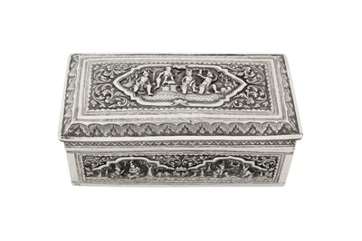 Lot 140 - An early 20th century Burmese unmarked silver box, probably Rangoon circa 1930