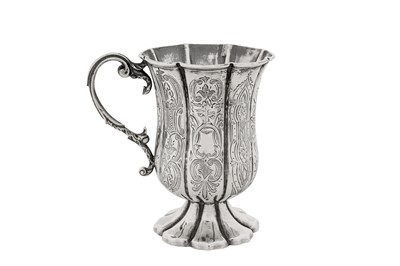 Lot 357 - A Victorian sterling silver christening mug, Birmingham 1860 by Simeon Greenberg