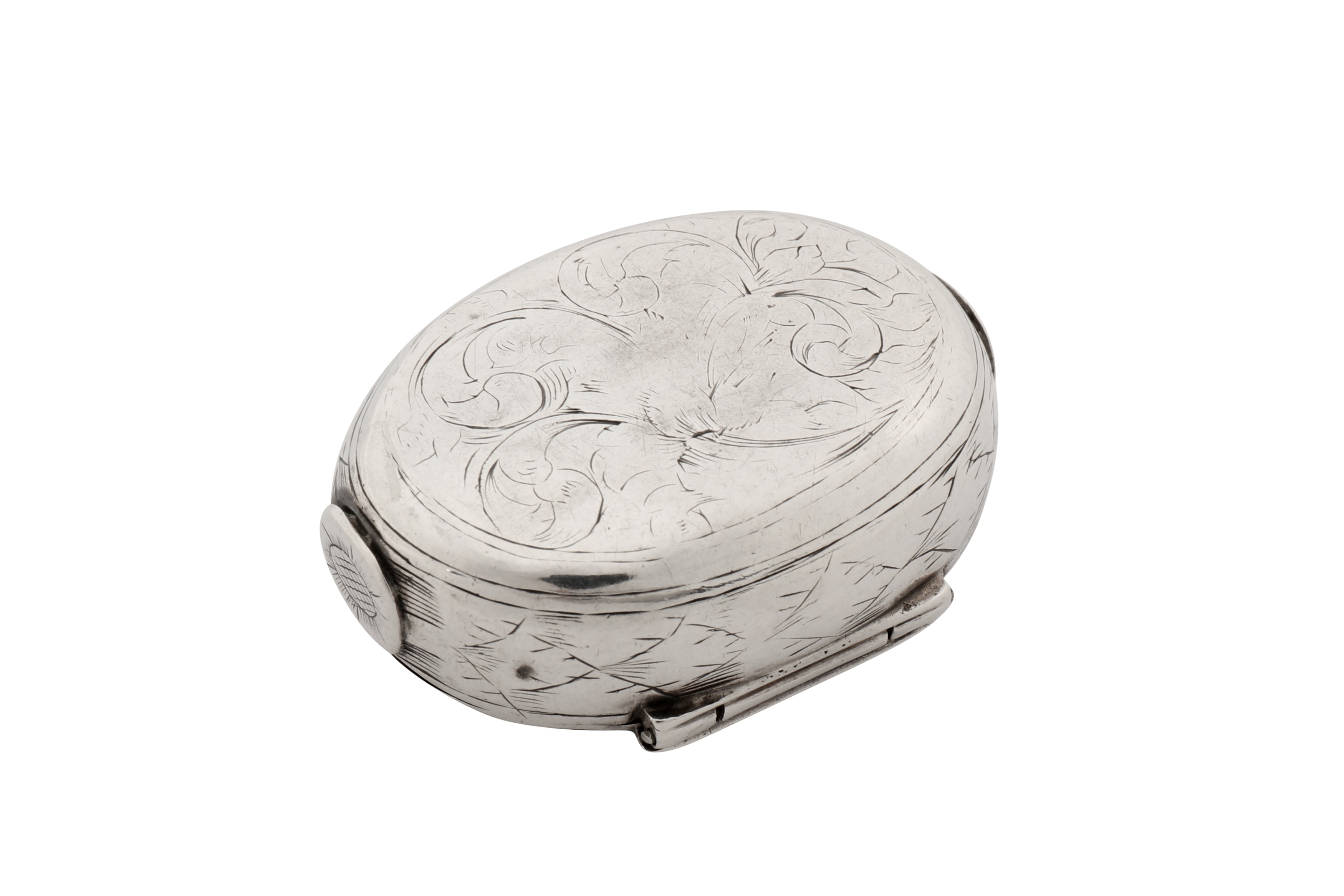Lot 483 - A Charles II silver snuff or spice box,