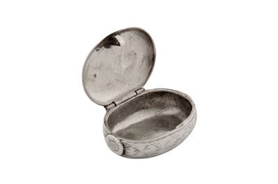 Lot 483 - A Charles II silver snuff or spice box, probably London circa 1680 by PR crowned