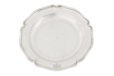 Lot 250 - A Louis XVI late 18th century French provincial silver second course dish, Besançon circa 1775 by Jean-Félix Charmet (1742-1803, master 1770)