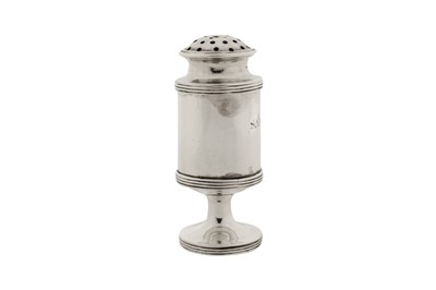 Lot 76 - An early 19th century Indian colonial silver salt caster, Calcutta circa 1830 by Twentyman and Co (active 1818-20, then 1824-53)
