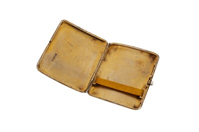 Lot 59 - An Edwardian sterling silver and enamel cigarette case, London 1907 by Sampson Mordan and Co