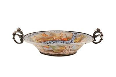 Lot 51 - A late 19th century Austrian silver and enamel small dish, Vienna circa 1880 by Hermann Böhm (active 1866-1922)