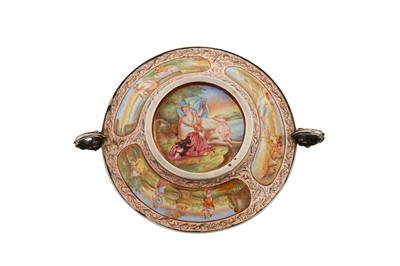 Lot 51 - A late 19th century Austrian silver and enamel small dish, Vienna circa 1880 by Hermann Böhm (active 1866-1922)