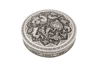 Lot 213 - A mid-20th century Persian (Iranian) silver confectionary box, Isfahan circa 1960 by Rabi’i