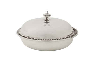 Lot 337 - A George V sterling silver muffin dish, Sheffield 1912 by Mappin and Webb