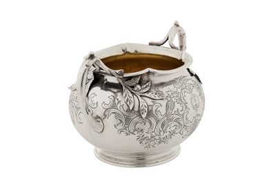 Lot 350 - A Victorian sterling silver sugar bowl, London 1852 by Smith, Nicholson and Co