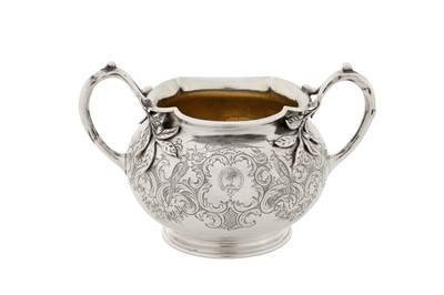 Lot 350 - A Victorian sterling silver sugar bowl, London 1852 by Smith, Nicholson and Co