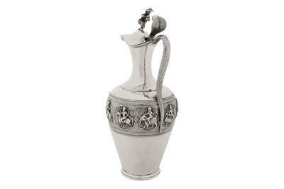 Lot 121 - A late 19th century Anglo – Indian silver claret jug, Madras circa 1880 by Peter Orr and Sons