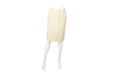 Lot 204 - Chanel Beige Boucle Straight Skirt