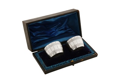 Lot 346 - A cased pair of Victorian sterling silver salts, London 1879 by messrs Barnard