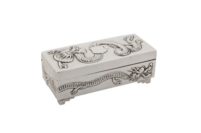 Lot 176 - An early 20th century Chinese export silver box, probably Hong Kong circa 1930 retailed by Po Cheng