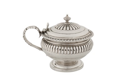Lot 427 - A George III sterling silver mustard pot, London 1817 by Rebecca Emes and Edward Barnard