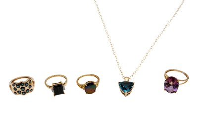 Lot 63 - A COLLECTION OF GEM-SET JEWELLERY