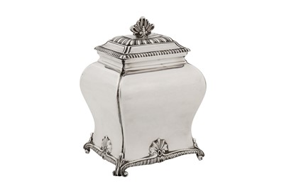Lot 368 - A Victorian sterling silver tea caddy, London 1895 by Thomas Bradbury and Sons