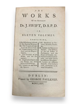 Lot 104 - Jonathan Swift, The Works…, 19 vols., Dublin, 1768
