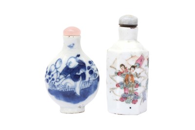 Lot 282 - TWO CHINESE PORCELAIN SNUFF BOTTLES